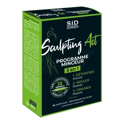 Sid Nutrition Minceur Sculpting Act Programme Sid Nutrition Minceur Pack/30 Ampoules De 10ml à Toulouse