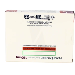 Fexofenadine Biogaran 180 Mg, Comprimé Pelliculé
