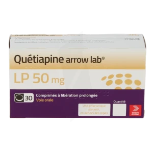 Quetiapine Arrow Lab Lp 50 Mg, Comprimé à Libération Prolongée