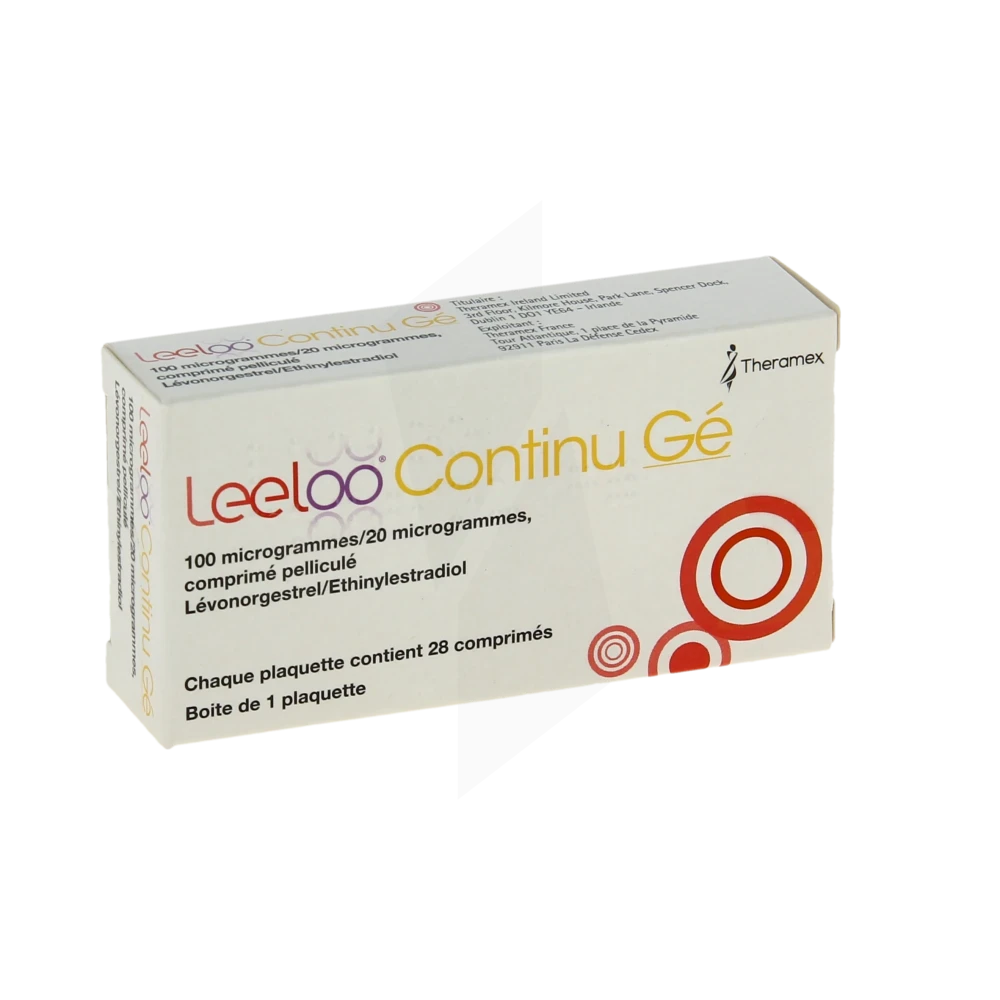 Leeloo Continu 100 Microgrammes/20 Microgrammes, Comprimé Pelliculé