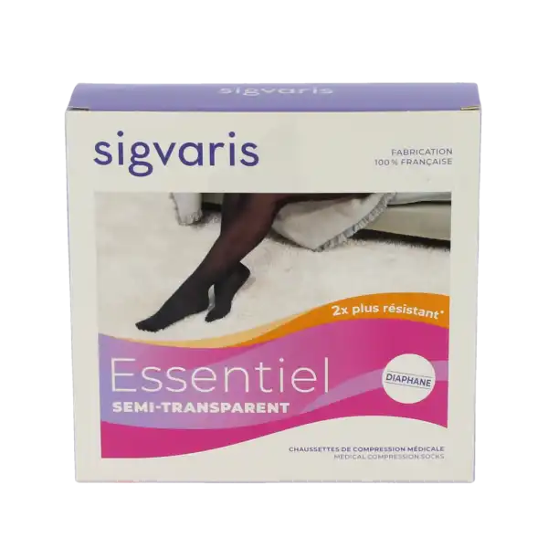 Sigvaris Essentiel Semi-transparent Chaussettes  Femme Classe 2 Épice Medium Normal