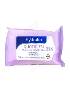 Hydralin Quotidien Lingette Adoucissante Usage Intime Pack/10 à Poitiers