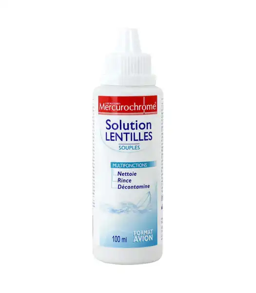 Mercurochrome Solution Lentilles Souples 100ml