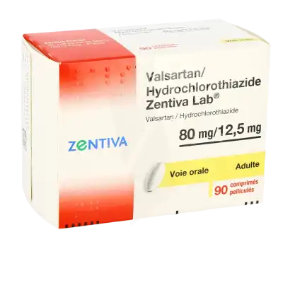 Valsartan Hydrochlorothiazide Zentiva Lab 80 Mg/12,5 Mg, Comprimé Pelliculé à Bordeaux