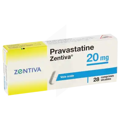 Pravastatine Zentiva 20 Mg, Comprimé Sécable à La Ricamarie