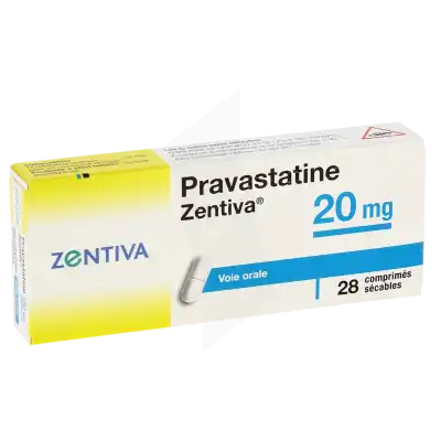 Pravastatine Zentiva 20 Mg, Comprimé Sécable à Bordeaux