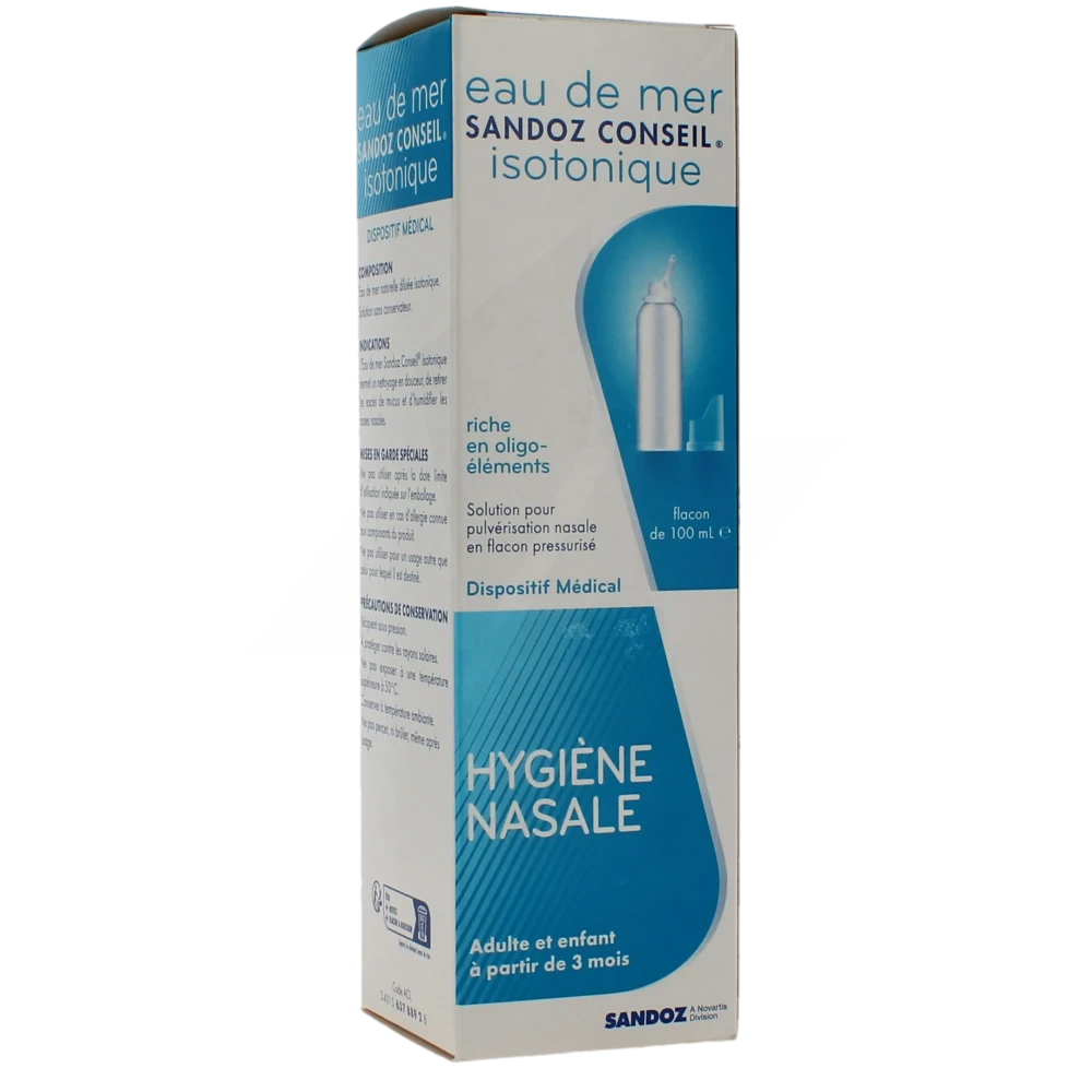 Sandoz Conseil Eau De Mer Spray Isotonique 100ml