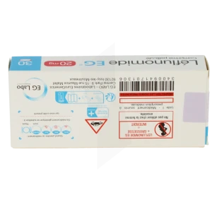 Leflunomide Eg 20 Mg, Comprimé Pelliculé