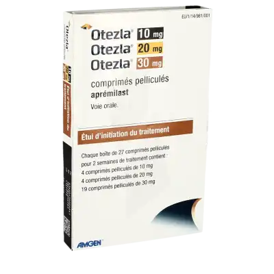OTEZLA 10 mg, comprimé pelliculé, OTEZLA 20 mg, comprimé pelliculé, OTEZLA 30 mg, comprimé pelliculé,
