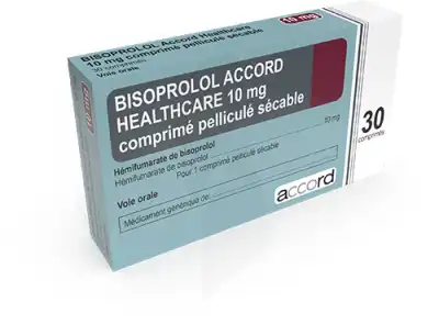 BISOPROLOL ACCORD HEALTHCARE 10 mg, comprimé pelliculé sécable