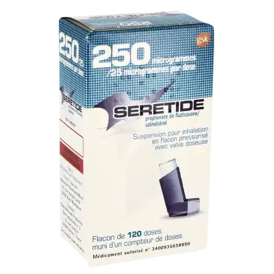Seretide 250 Microgrammes/25 Microgrammes/dose, Suspension Pour Inhalation En Flacon Pressurisé Avec Valve Doseuse à Bordeaux