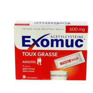 Exomuc 600 Mg, Poudre Pour Solution Orale En Sachet