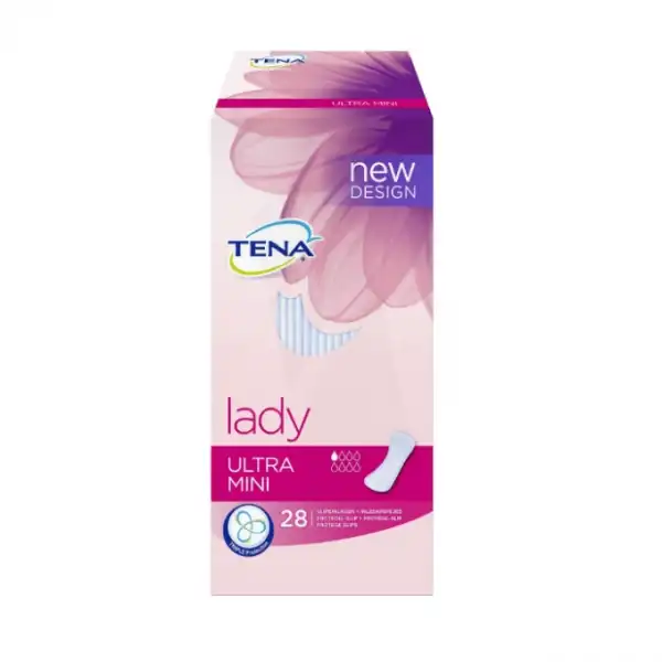 Tena Lady Protection Anatomique Adhésive Ultra Mini Sachet/28