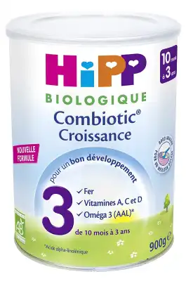 Hipp Biologique 3 Lait Combiotic Croissance De 10 Mois à 3 Ans - 1 Boîte De 900 G à Gardanne