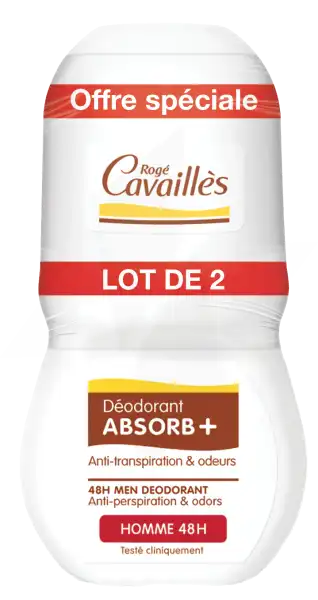 Rogé Cavaillès Déodorants Déo Absorb+ Homme Roll-on 2x50ml