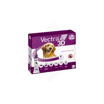 Vectra 3d Solution Spot-on Pour Chiens De 25-40 Kg, Solution Pour Spot-on à Mimizan