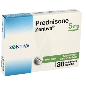 Prednisone Zentiva 5 Mg, Comprimé Sécable