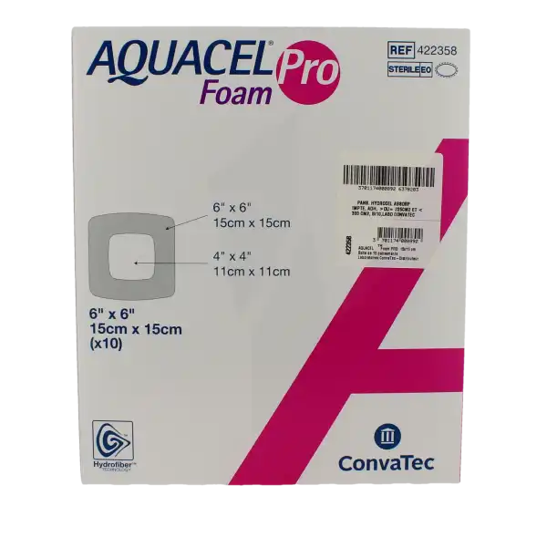 Aquacel Foam Pro Pans Hydrocel 15x15cm B/10