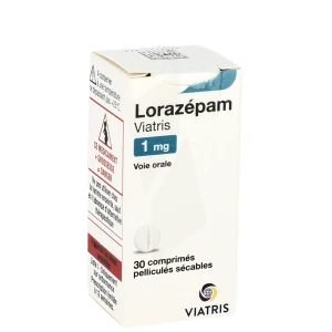 Lorazepam Viatris 1 Mg, Comprimé Pelliculé Sécable