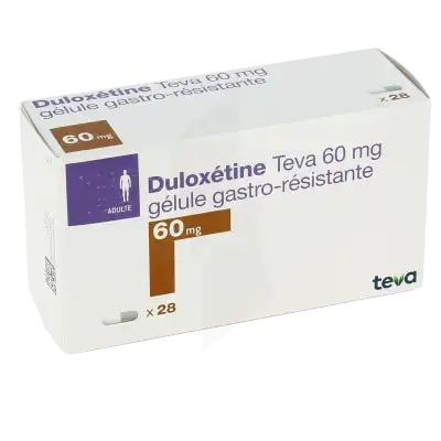 Duloxetine Teva 60 Mg, Gélule Gastro-résistante à Eysines