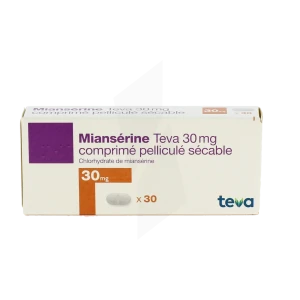 Mianserine Teva 30 Mg, Comprimé Pelliculé Sécable