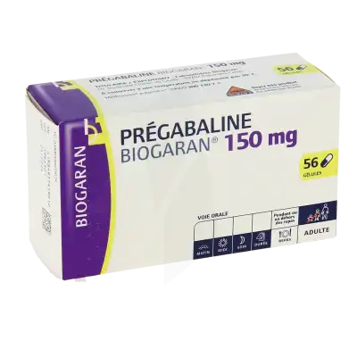 Pregabaline Biogaran 150 Mg, Gélule à Eysines