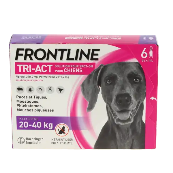 Frontline Tri-act Solution Pour Spot-on Pour Chiens 20 - 40 Kg, Solution Pour Spot-on