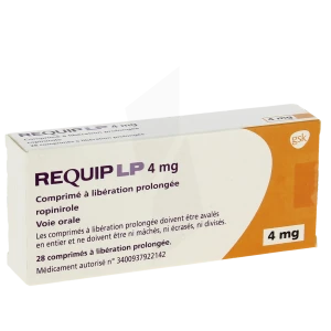 Requip Lp 4 Mg, Comprimé à Libération Prolongée