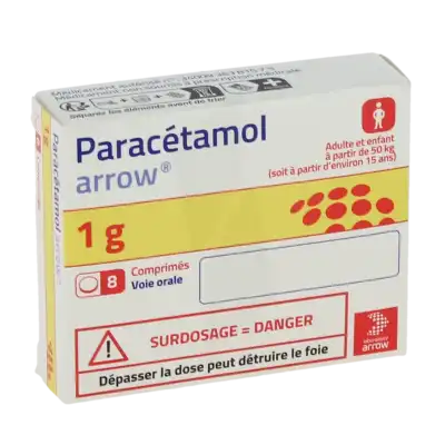 Paracetamol Arrow 1 G, Comprimé à Aix-les-Bains