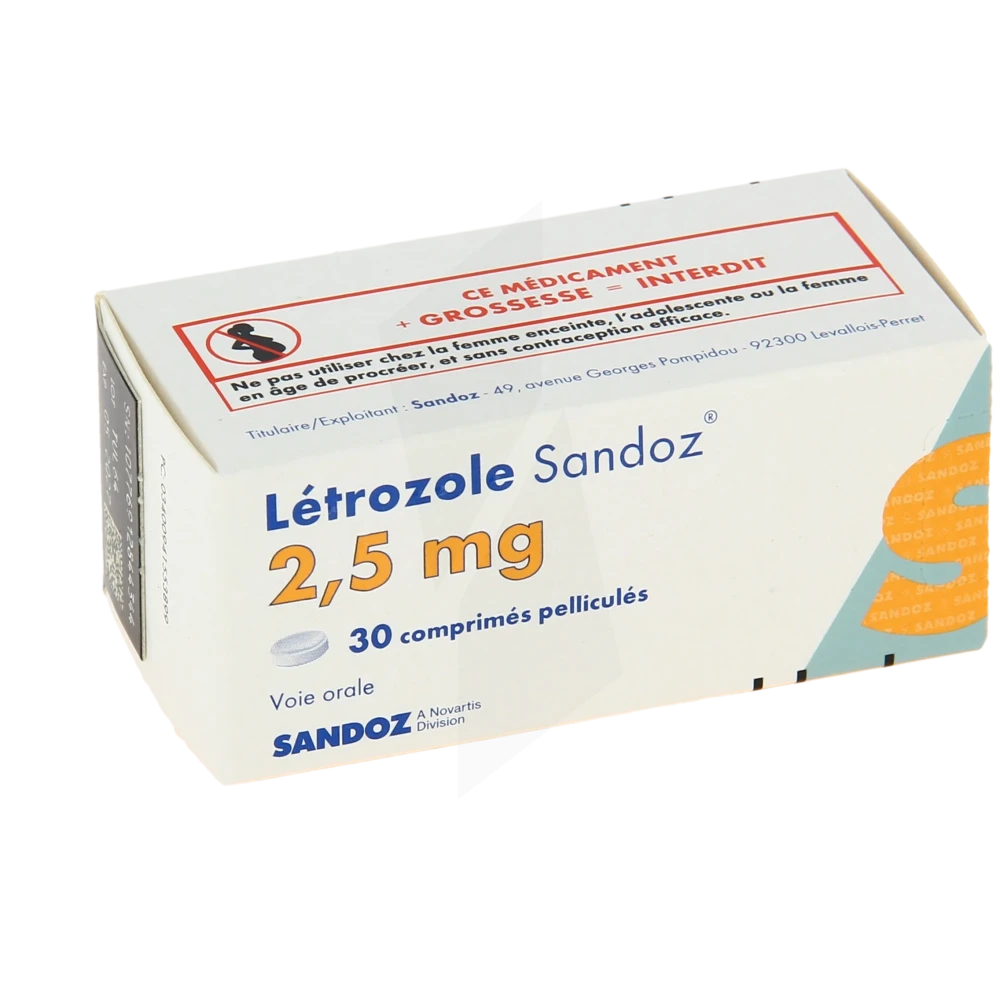 Letrozole Sandoz 2.5 Mg, Comprimé Pelliculé