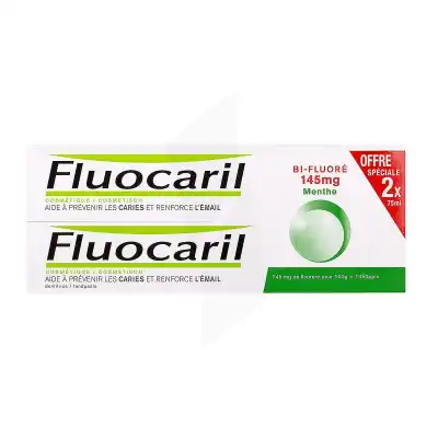 Fluocaril Bi-fluoré 145 Mg Pâte Dentifrice Menthe 2*75ml à Libourne