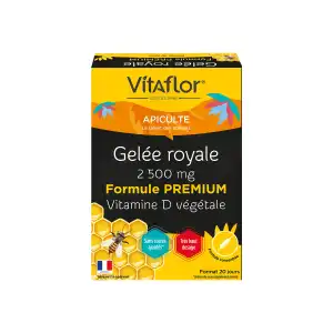 Acheter Vitaflor Gelée Royale + Vitamine D 2500mg Solution buvable Bio 20 ampoules/15ml à Serris