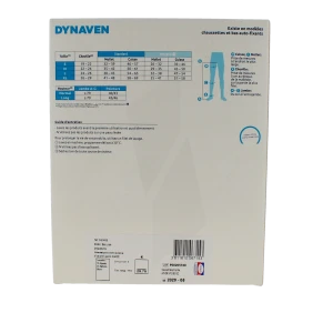 Sigvaris Dynaven Semi-opaque Fin Bas Auto-fixants Classe 3 Homme Noir Long M