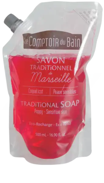 Le Comptoir Du Bain Sav Traditionnel De Marseille Coquelicot Ecorecharge/500ml