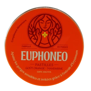 Euphoneo Orange Mandarine Pastille Sans Sucre Boîte De 50