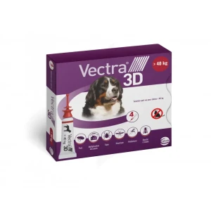 Vectra 3d Solution Spot-on Pour Chiens > 40 Kg, Solution Pour Spot-on