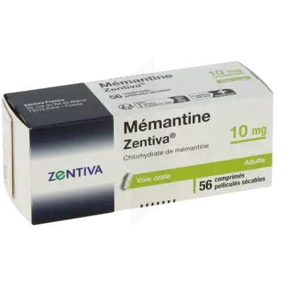 MEMANTINE ZENTIVA 10 mg, comprimé pelliculé sécable