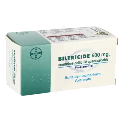 Biltricide 600 Mg, Comprimé Pelliculé Quadrisécable à LIEUSAINT