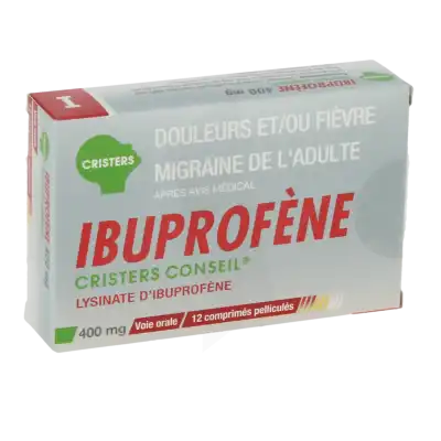Ibuprofene Cristers Conseil 400 Mg, Comprimé Pelliculé à Paris