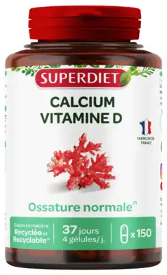 Superdiet Calcium+vitamine D Gélules B/150 à Saint-Sébastien-sur-Loire