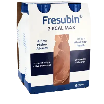 Fresubin 2 kcal Max Nutriment Pêche Abricot 4Bouteilles/300ml