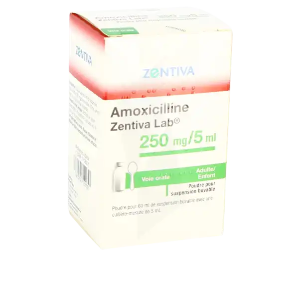 Amoxicilline Zentiva Lab 250 Mg/5 Ml, Poudre Pour Suspension Buvable