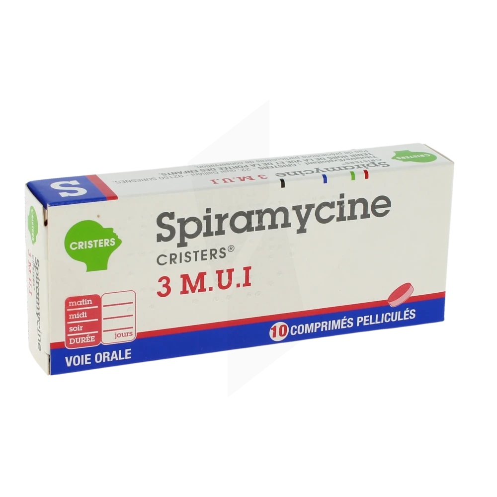 Spiramycine Cristers 3 M.u.i, Comprimé Pelliculé