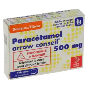 Paracetamol Arrow Conseil 500 Mg, Comprimé à Paris