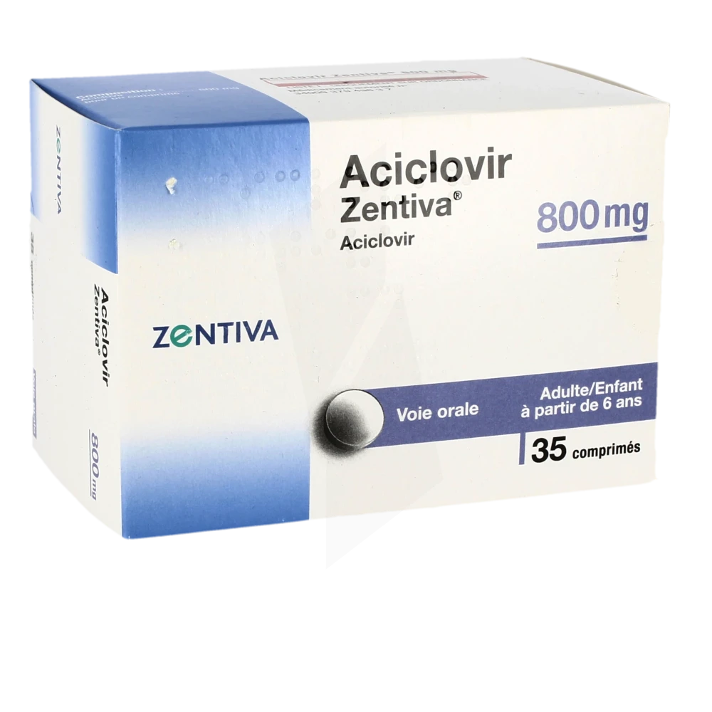 Aciclovir Zentiva 800 Mg, Comprimé