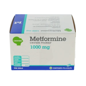 Metformine Cristers Pharma 1000 Mg, Comprimé Pelliculé