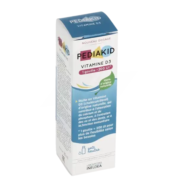 Pédiakid Vitamine D3 Solution Buvable 20ml