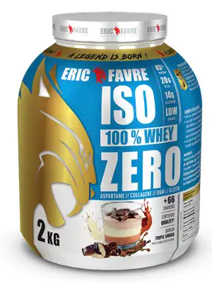 Eric Favre Iso 100% Whey Zero 2 Kg Saveur Triple Choco à Colomiers