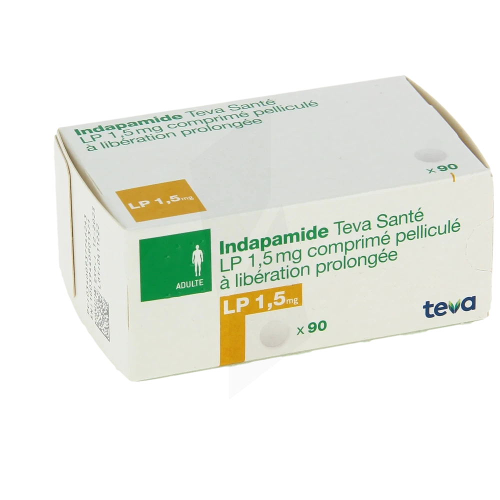 Indapamide Teva Sante Lp 1,5 Mg, Comprimé Pelliculé à Libération Prolongée