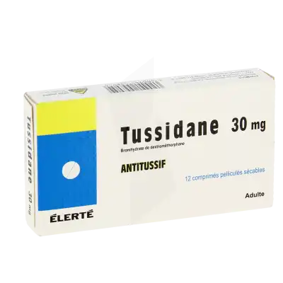 TUSSIDANE 30 mg, comprimé pelliculé sécable